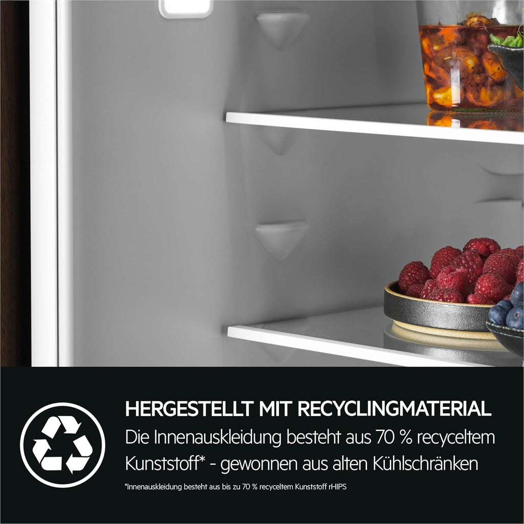 AEG Einbau-Kühlschrank 178cm mit 4-Sterne-Gefrierfach, Serie 6000 DynamicAir: gleichmäßige Kälteverteilung auf allen Ebenen, Kühlen 261L, Gefrieren 22L, SoftClosing, LCD-Display, Festtür, TF6FS181DC