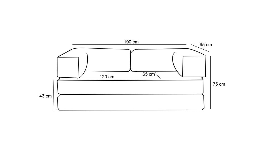 Comfort 3er Sofa - Braun