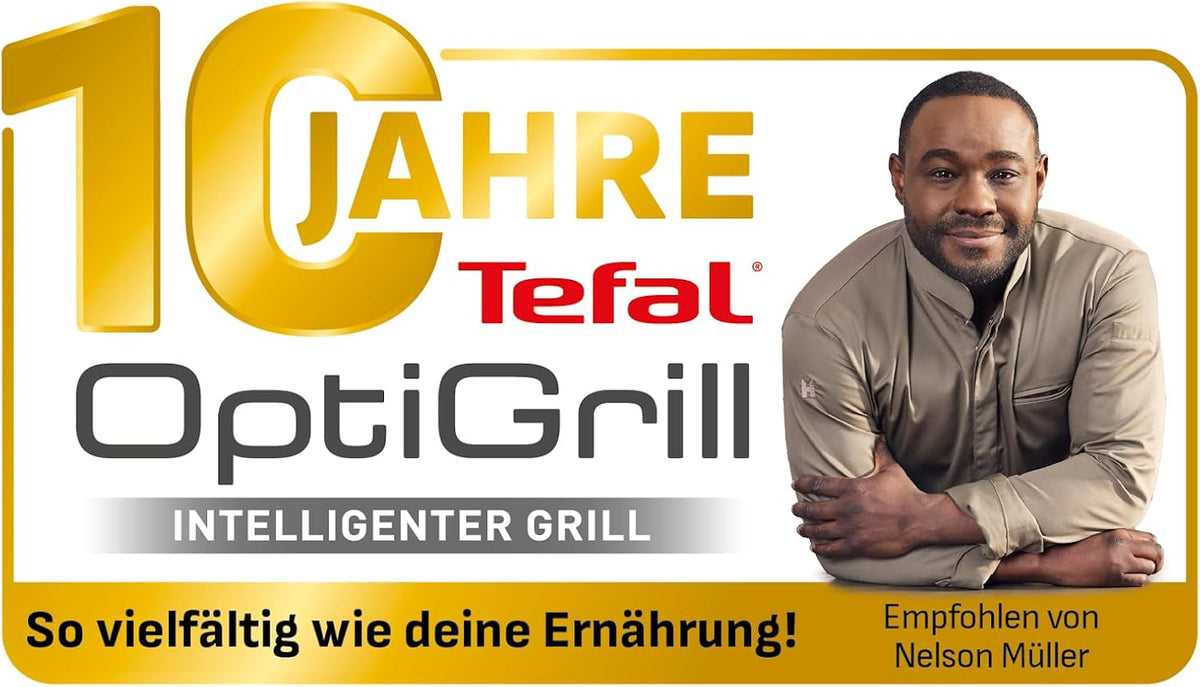 Tefal OptiGrill Elite XL Kontaktgrill, 16 Programme, Digitales Display mit Garstufenanzeige, abnehmbare XL-Platten, Grillboost-Funktion, intuitive Bedienung, Elektrogrill, Edelstahl, GC760D12