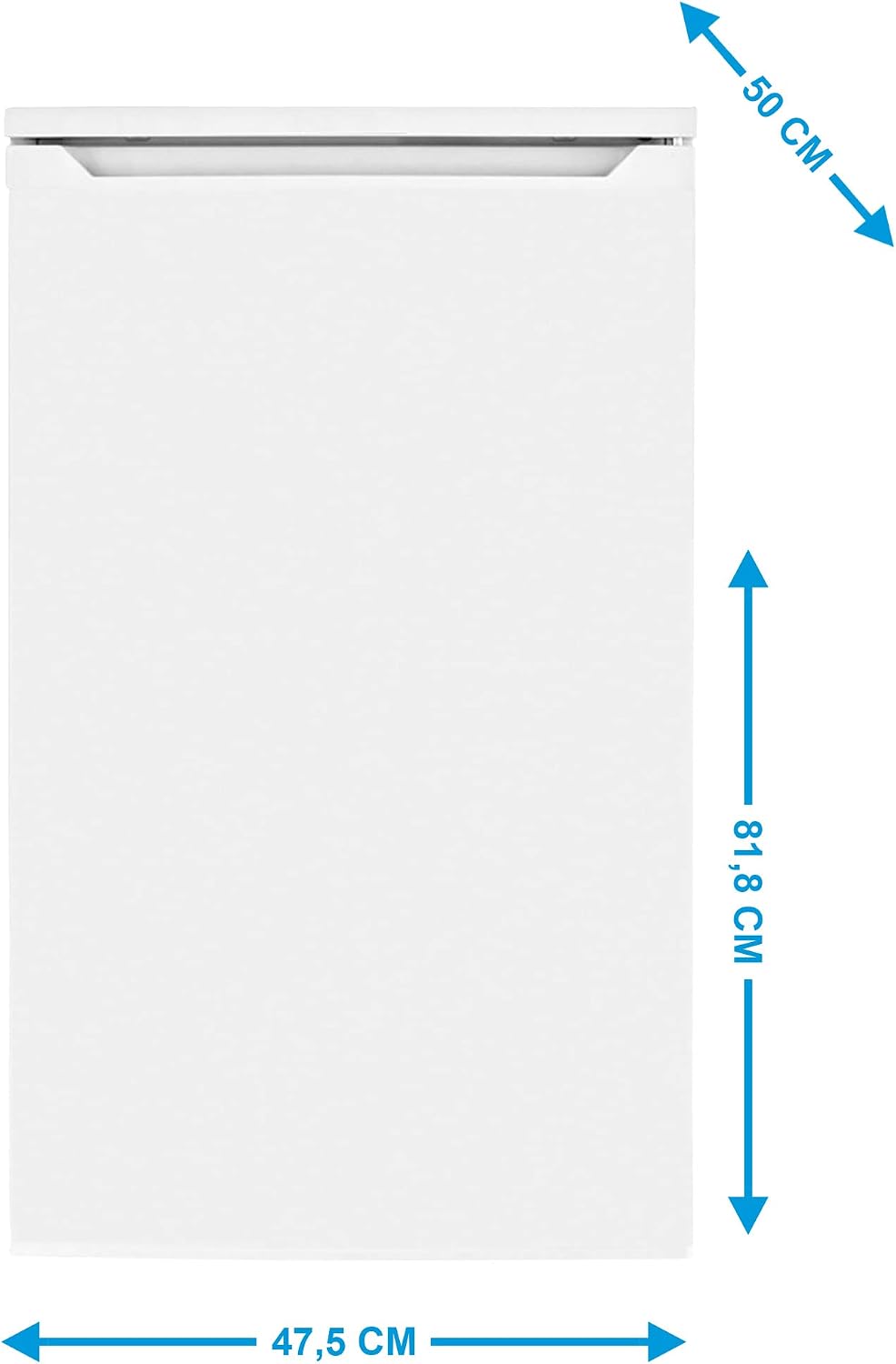 Beko FS166020 Gefrierschrank, freistehend, unterbaufähig, 65 l Nettovolumen, 3 kg/24h Gefrierkapazität, 3 Schubladen, MinFrost, wechselbarer Türanschlag, in unbeheizten Räumen nutzbar, Weiß