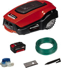 Einhell Roboter-Rasenmäher FREELEXO 900 LCD BT (Lithium-Ionen, 18 V, bis zu 900 m², Multizonenmäher, Bluetooth App-Steuerung, für Steigung von bis zu 35%, inkl. PXC-Batterie und Installationszubehör)
