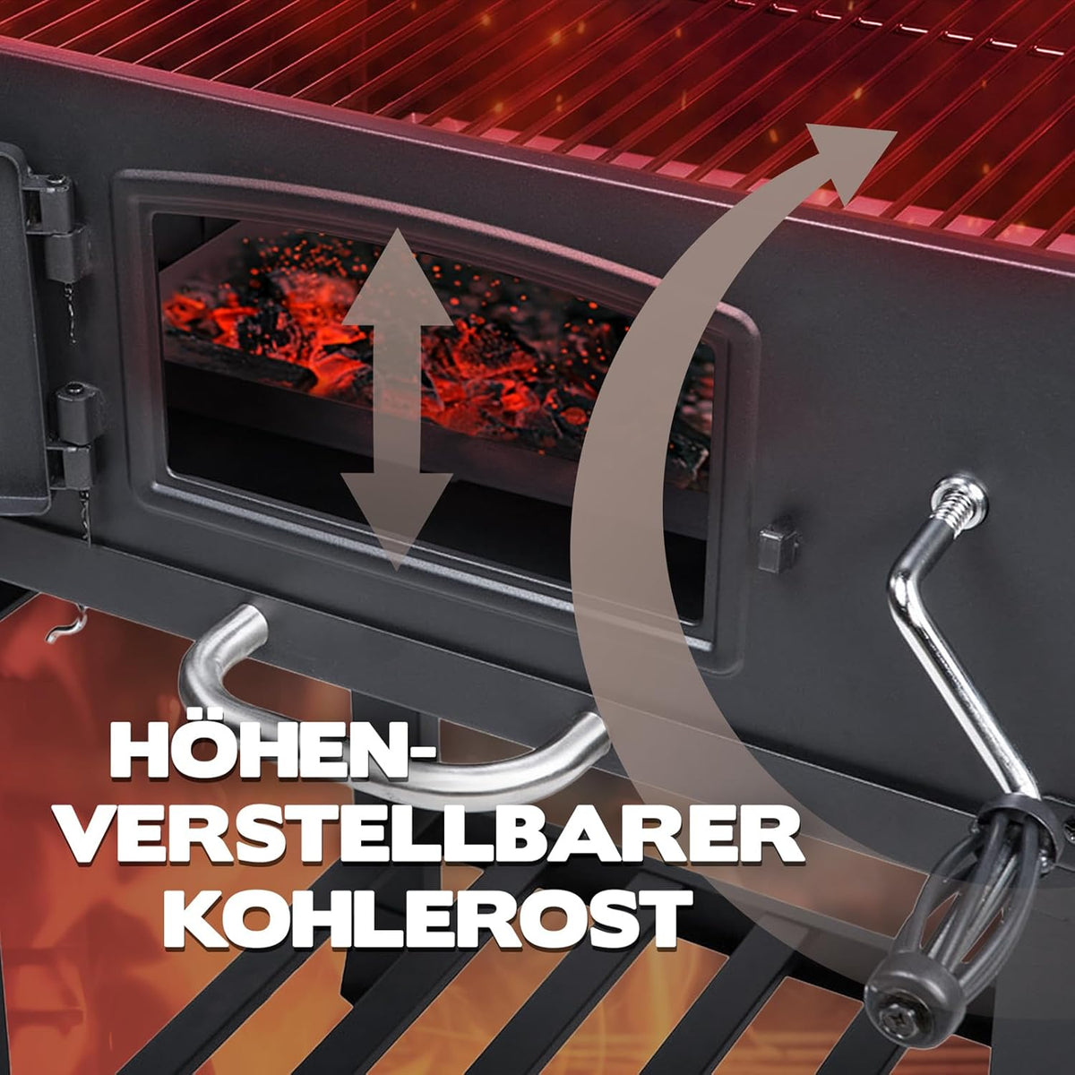 TAINO HERO XL BBQ Smoker GRILLWAGEN Holzkohle Grill Grillkamin Standgrill Räucherofen Zubehör