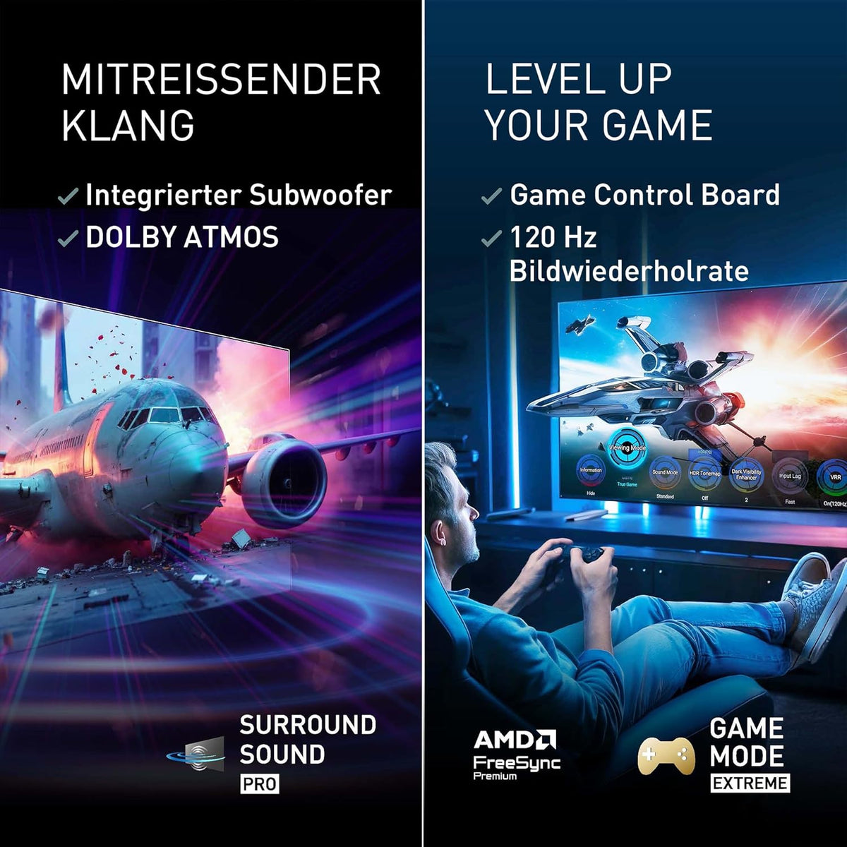 Panasonic Premium TV-55Z80BEZ, Z80B-Serie, 55 Zoll, 4K Ultra HD OLED Smart TV, 2025, Fire TV, Dolby Vision & Atmos, Game Mode Extreme, Alexa & Apple Support, Bluetooth, Schwarz