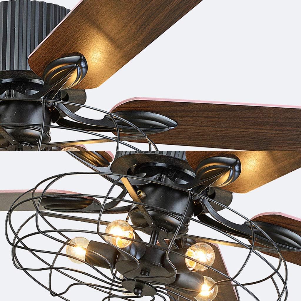 Retro Deckenventilatoren Mit Beleuchtung E27*5 Holzklinge Deckenleuchte Ventilator Deckenlampe 3 Dateien Einstellbare Windgeschwindigkeit Mit Fernbedienung Ultra Leise Esszimmer Wohnzimmer Kann Timing