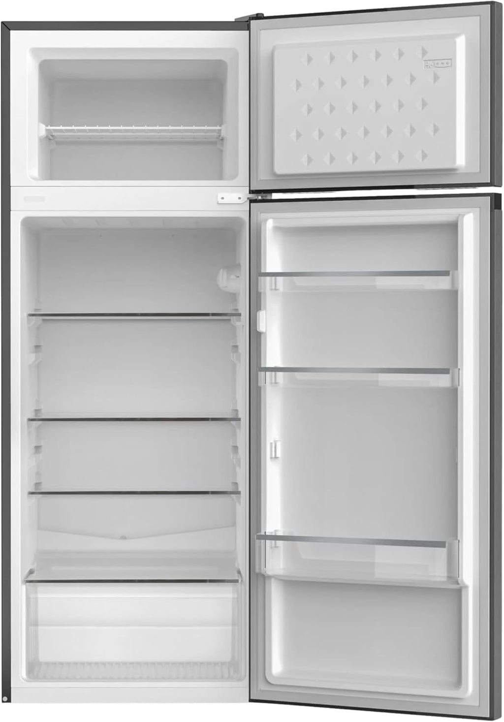Amica Kühl‑Gefrierkombination freistehend 211 l FrostControl LED Beleuchtung 142,8 x 54 x 55,1 cm – Kühl Gefrierkombination Silber