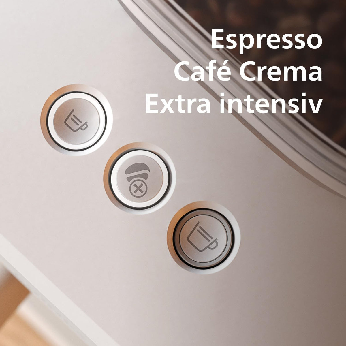 Baristina Espressomaschine – Automatisches Mahlen, Tampen & Brühen,16 Bar, Kaffeemaschine mit Mahlwerk & Siebträger, leichte Reinigung, Espresso & Café Crema, Naturweiß/Mangogelb (BAR305/03)