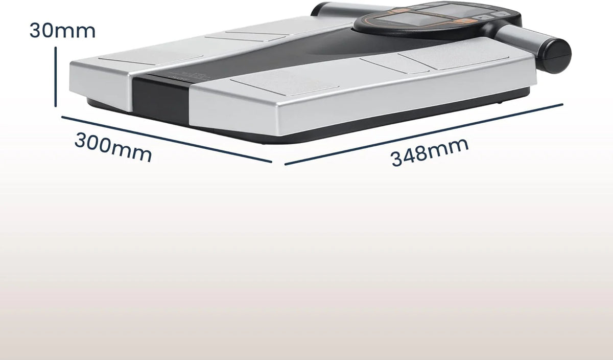 TANITA BC-545N Segment-Körperzusammensetzungswaage On Screen Messwerte pro Körperteil 10 Messungen Silber | 1er pack