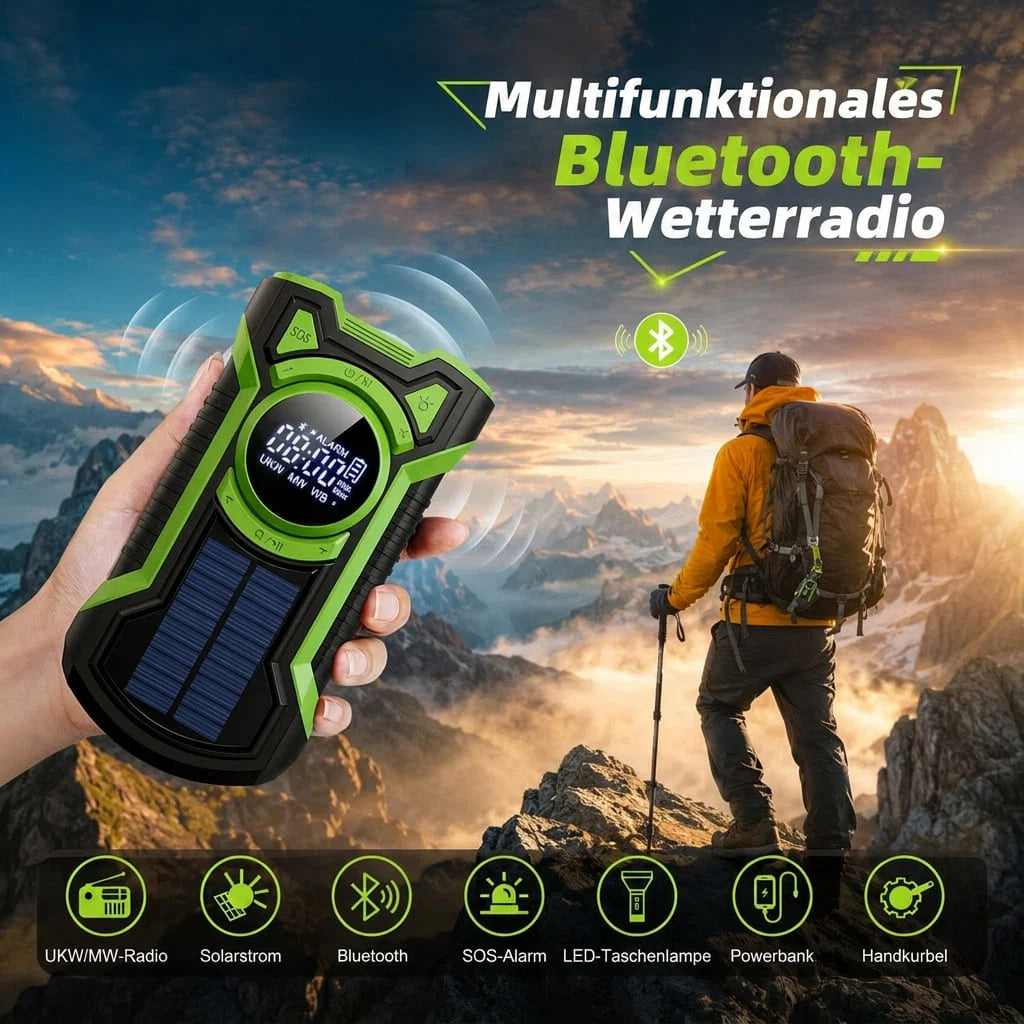 Notfallradio mit Kurbel und Solar | Krisenklang