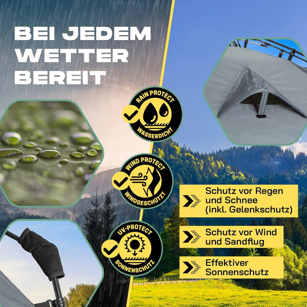 LUMALAND Premium Duschzelt | Toilettenzelt für Indoor & Outdoor | Mobiles Umkleidezelt & Lagerzelt | Zelt für Tierfotografie | Ideal zum Campen, Festival & zum Angeln | Wasserdicht & Windfest