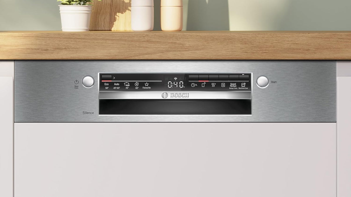 Bosch SMV4ETX08E, Serie 4, Smarter Geschirrspüler Vollintegriert 60 cm, Besteckkorb, Spülmaschine mit Programmassistent, besonders Leise, Rackmatic, Automatische Türöffnung, InfoLight, AquaStop