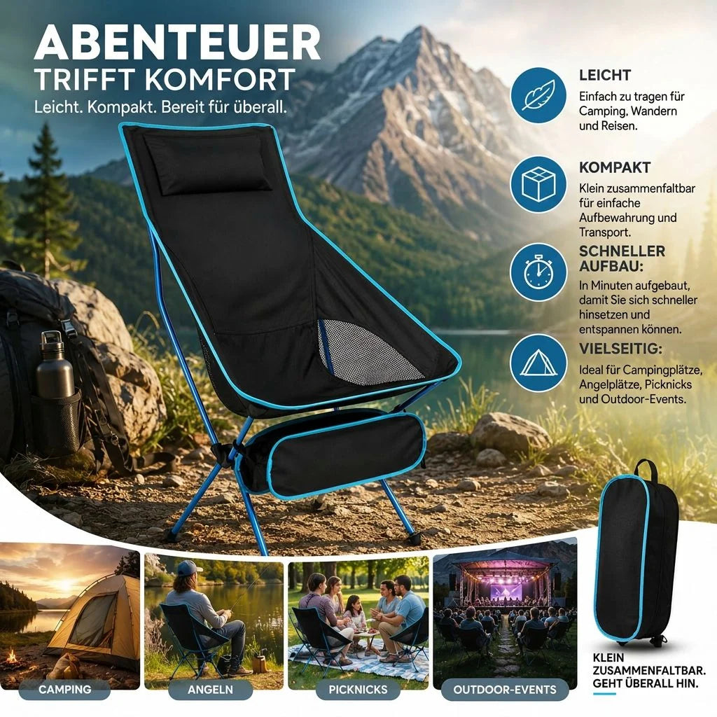 Ultraleichter Faltbarer Campingstuhl | Faltbaron