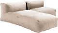 Oviala Gartenmöbel, modular, 2-Sitzer, mit Ottomane, Beige