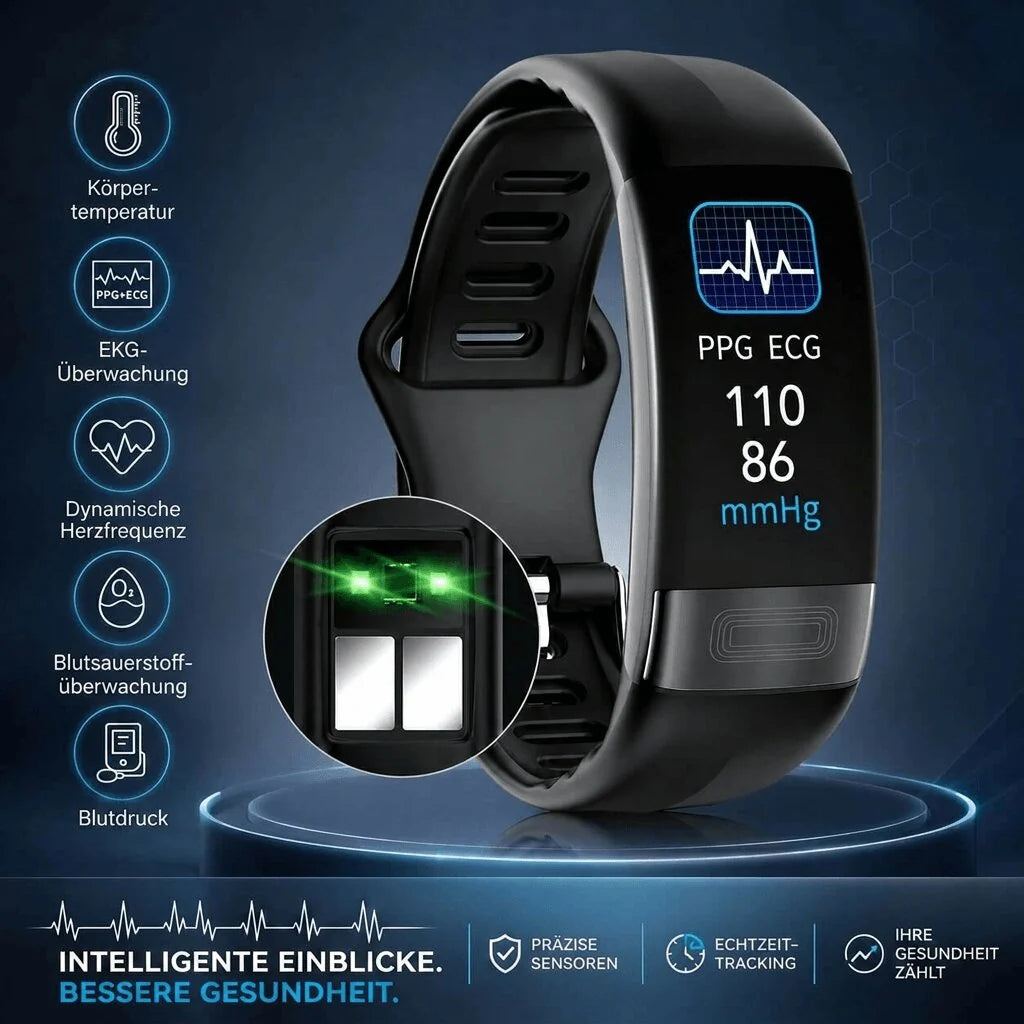 Smartwatch mit Herzfrequenz, Schlaftracking & Schrittzähler | Pulswelle