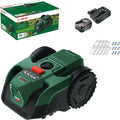 Akku-Mähroboter VISIMOW18V-100 (für Rasenflächen bis 100 m², Schnittbreite: 16 cm, Schnitthöhe: 20-60 mm, mit Ersatzmessern, inkl. Akku und Ladegerät)