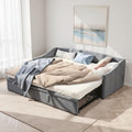 Schlafsofa 90/180 x 200 cm,Schlafsofa mit Bettkasten,Tagesbett Ausziehbar,Schlafcouch Ausziehbar Schlafsofa 200 cm Breit Bett Ausziehbar Zum Doppelbett,ohne Matratze (Grau-A, 90/180 x 200 cm)