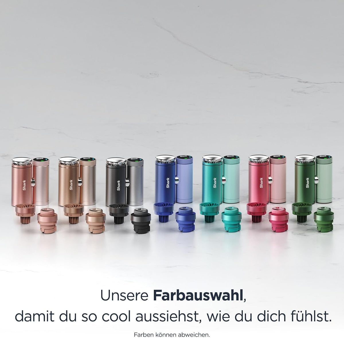 Shark ChillPill 3-in-1-Hochgeschwindigkeits-Handventilator-, Sprühnebel- und InstaChill-System Paket mit Reise-Etui, mit 3 Kühlaufsätzen, reisefreundliches Design, Cloud FA021EU