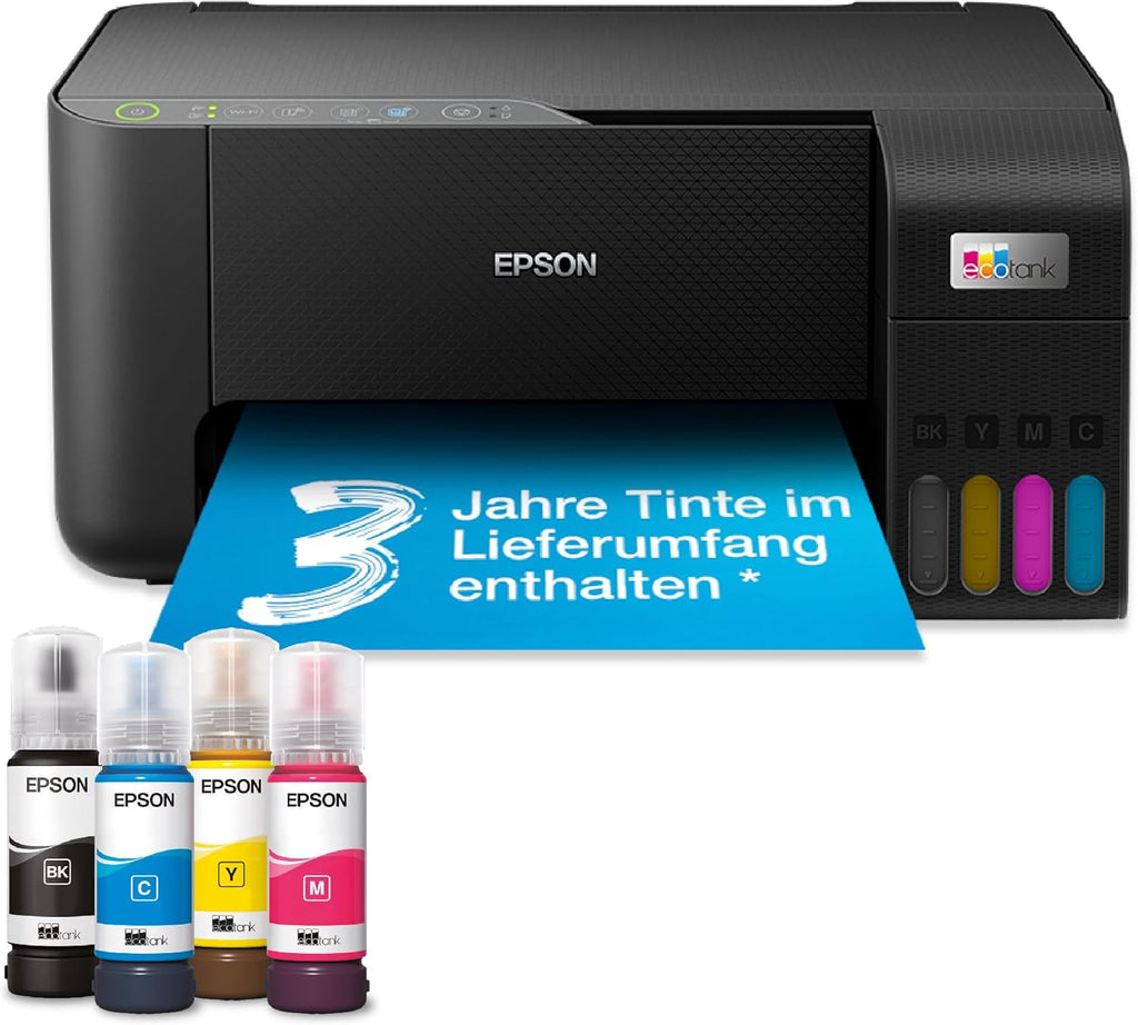 EcoTank ET-2862 Tintentankdrucker für vielbeschäftigte Haushalte WLAN A4 Drucken, Kopieren, Scannen inkl. Tinte für bis zu 3 Jahre