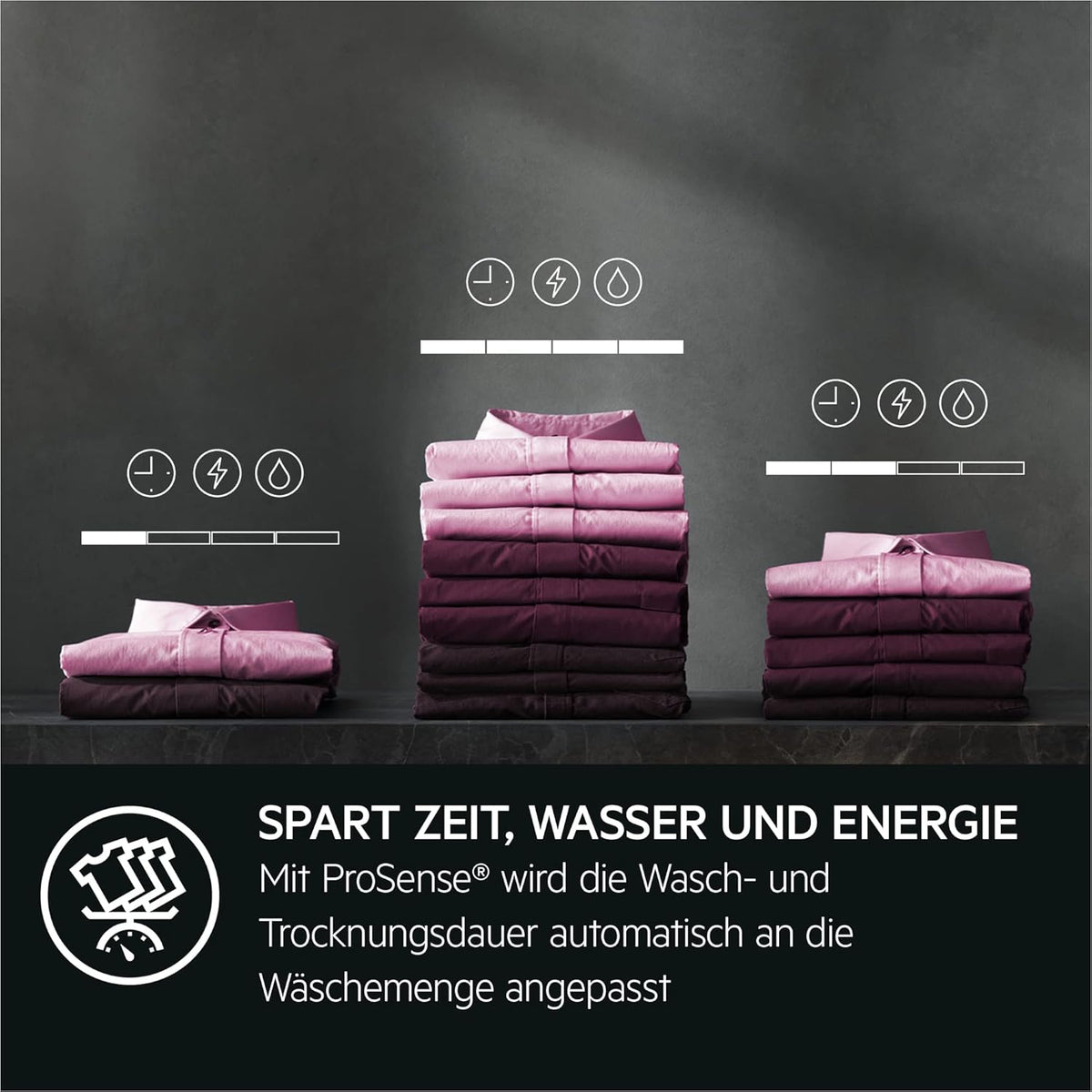 AEG Waschtrockner, Serie 7000 mit DualSense, 9 kg Waschen, 5 kg Trocknen, D, energiesparend, Mengenautomatik, Nachlegefunktion, ProSteam - Auffrischfunktion, 1600 U/min, LWR7S65690