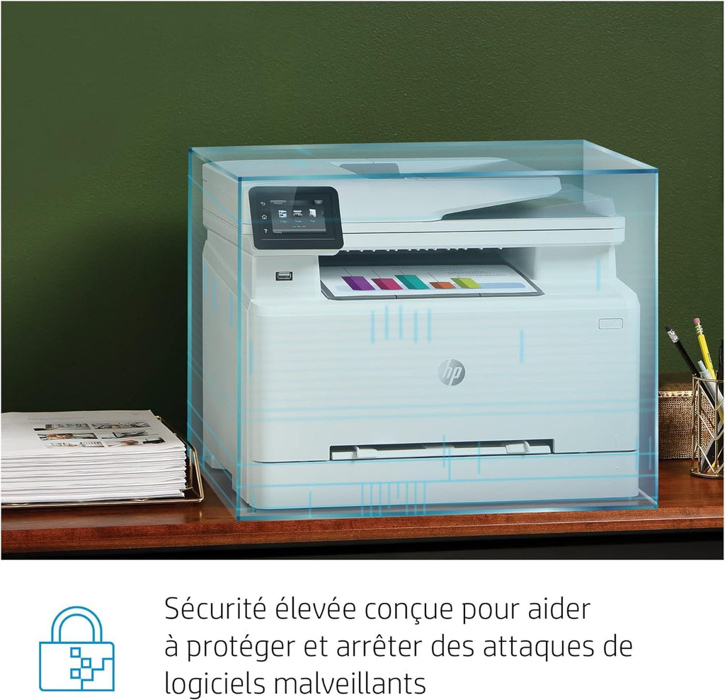Color LaserJet Pro M283fdw Multifunktions-Farblaserdrucker (Drucker, Scanner, Kopierer, Fax, WLAN, LAN, Duplex, Airprint) weiß