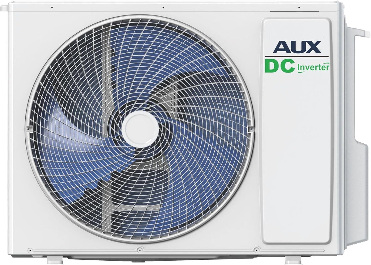 A++ AUX Klimaanlage Set 27000 BTU (7,9kW) - Außengerät + 2× 12000 BTU Wandgerät mit WLAN - R32 Kältemittel - Hochglanz Schwarz - leise Multi Split für 2 Räume - smart & anschlussfertig