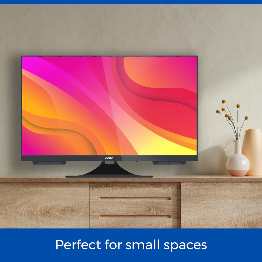 Cello C2224WS 12 Volt 22 Zoll Traveller Smart rahmenloser Fernseher Ultrafast WebOS, Pitch Perfect Lautsprecher Bluetooth, Netflix, Kleiner Fernseher für Wohnmobile und LKWs