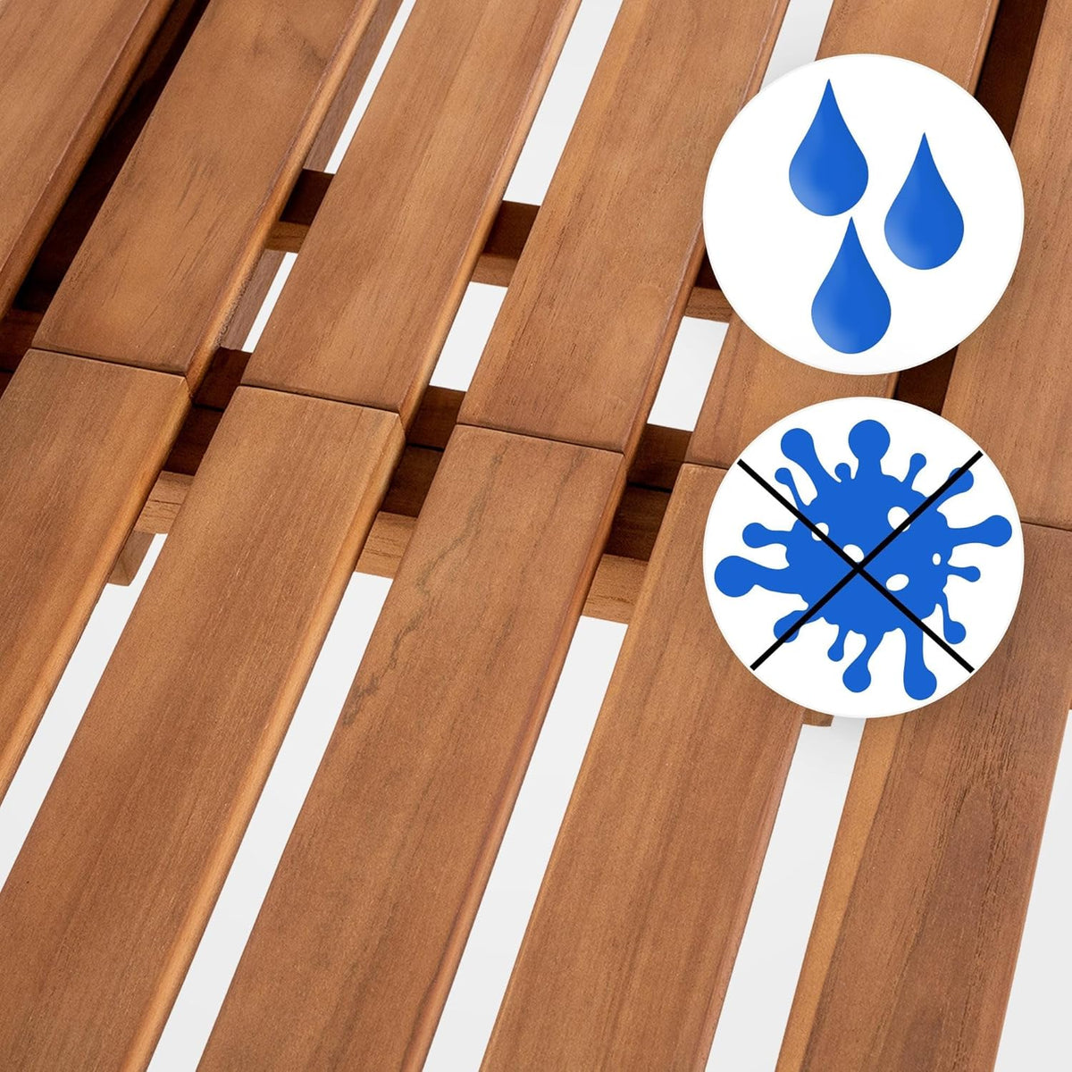 CLP Teakbank Orlando I Wetterfeste Gartenbank Mit Klapp-Tisch, Farbe:Teak, Größe:150 cm