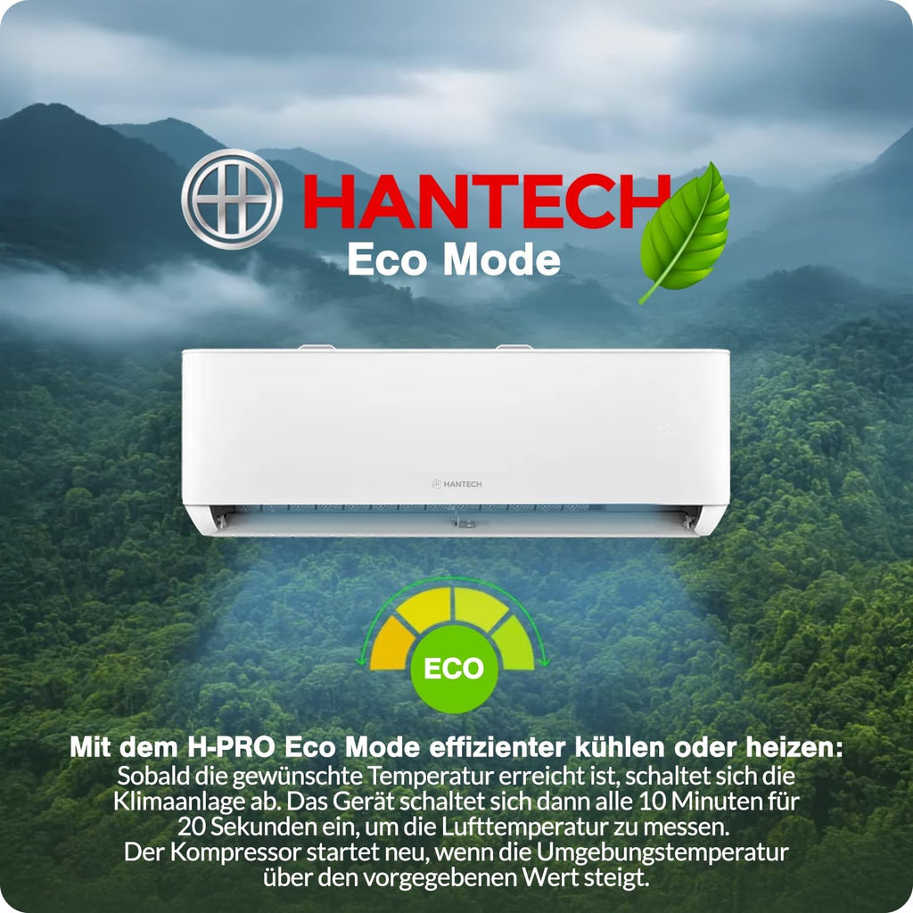 HANTECH Multisplit Klimaanlage 27000 BTU H-PRO mit 3x9000 BTU Inneneinheit WIFI