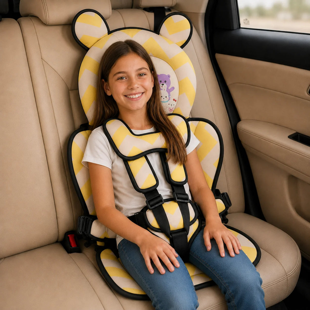 Kinderautositz im Bären Design | Flauschwacht