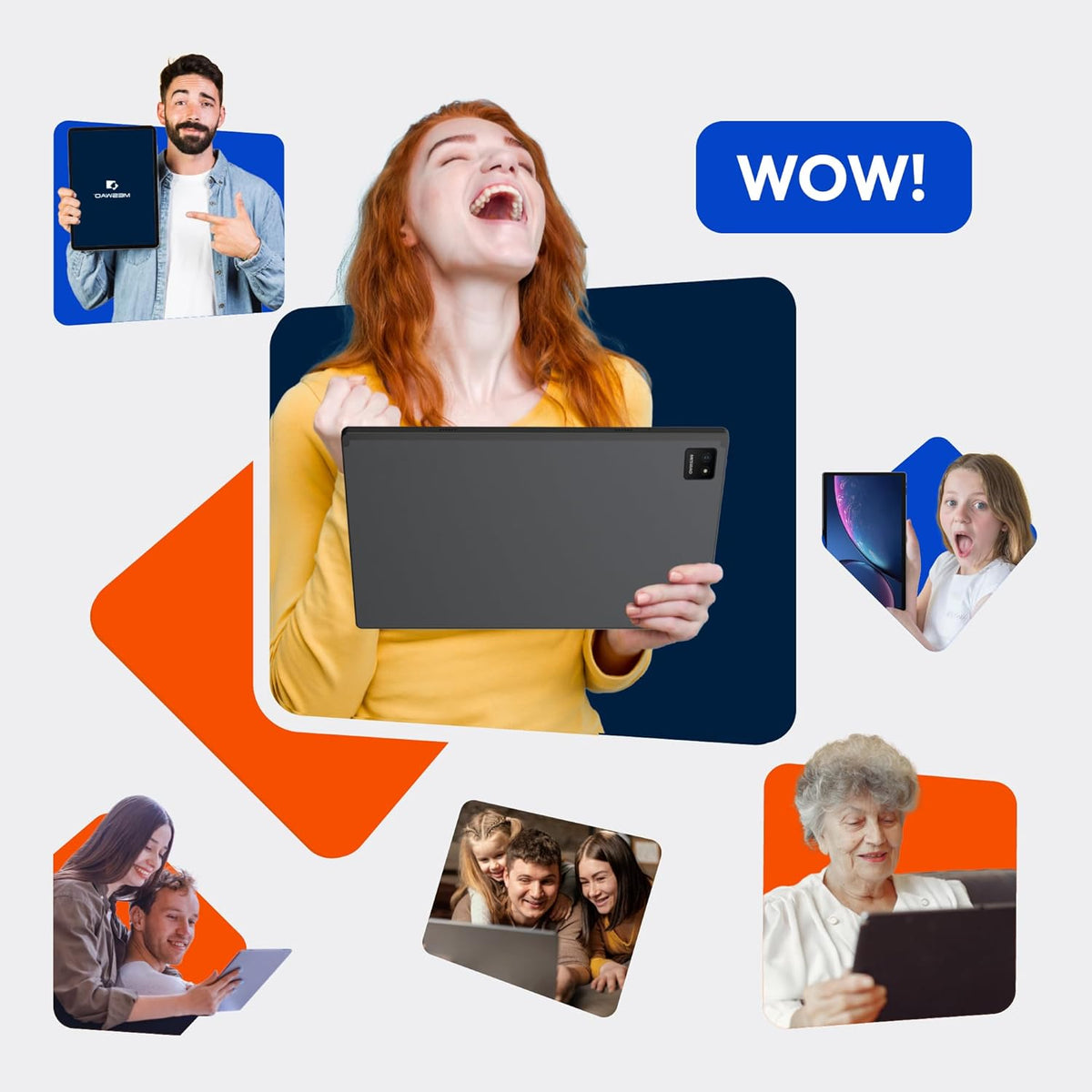 MESWAO 15,6 Zoll Tablet, MES-B3 Android 14 Großes Tablets mit IPS-Display, Helio G99 Octa-Core, 6GB RAM+128GB ROM(1TB TF) Tablett, 12000mah, BT5.0, 2.4G/5G WiFi, 32MP Kamera