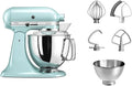 KitchenAid Batidora amasadora - Artisan - Robot de Cocina con Cabezal Inclinable - Amasadora con 5 Accesorios - Batidora de repostería con 2 boles de Acero Inoxidable - 4,8 L y 3 L - Azul hielo