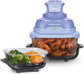 Ninja CRISPi Tragbare Heißluftfritteuse, 3,8 l & 1,4 l, 4-in-1: Heißluftfrittieren, Braten, Warmhalten, Aufknuspern, kompakt, 6 Portionen, 2 Glasbehälter & Deckel, 1700 W, Hellflieder FN101EUPR
