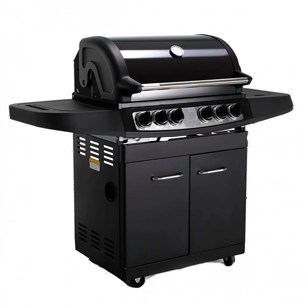 KOBE Gasgrill STYLE PLATINUM, BLACK EDITION 4 Brenner und Seitenkocher, 145x61x116cm