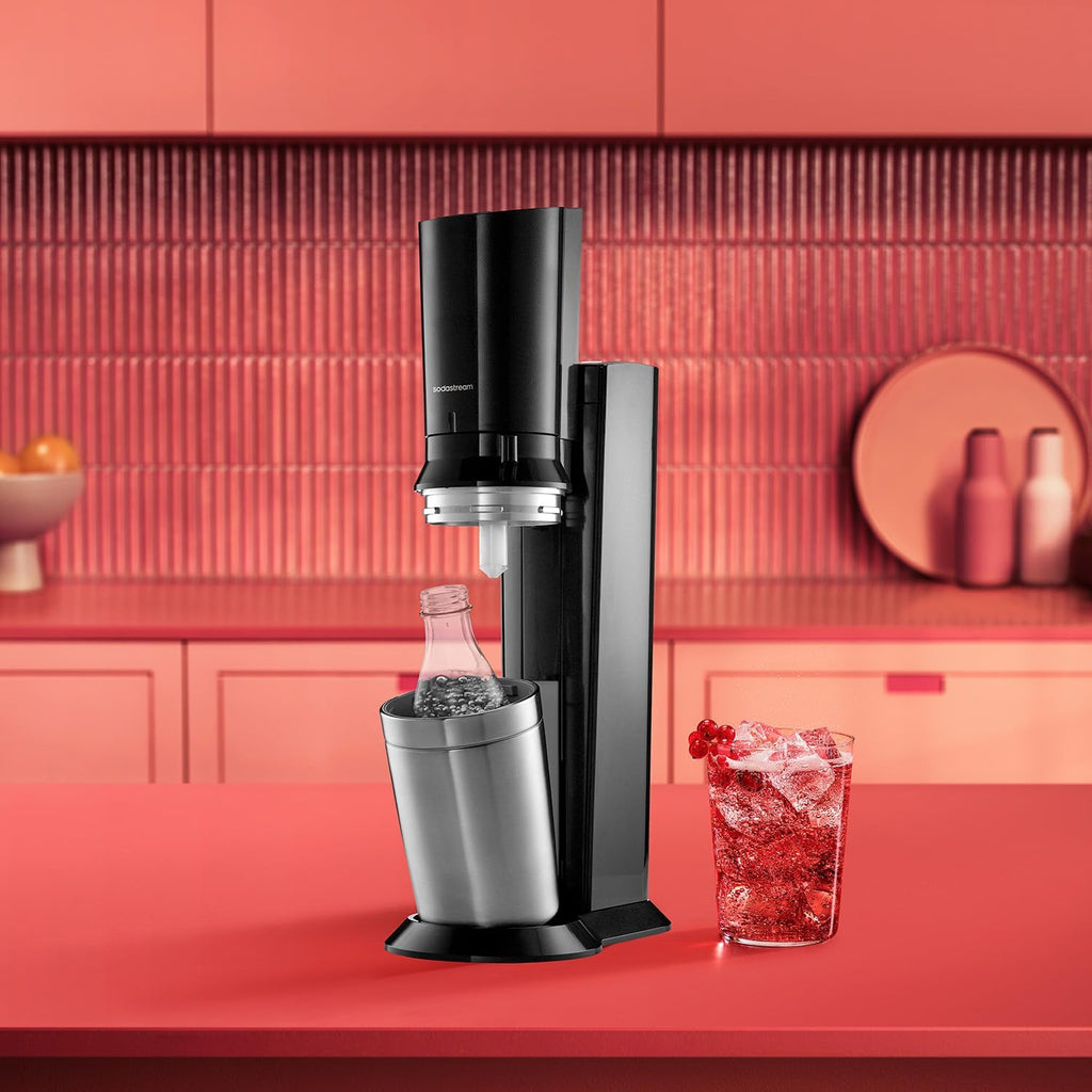 SodaStream Crystal 3.0 Wassersprudler mit 2x Quick-Connect CO2-Zylinder und 2x Glaskaraffen