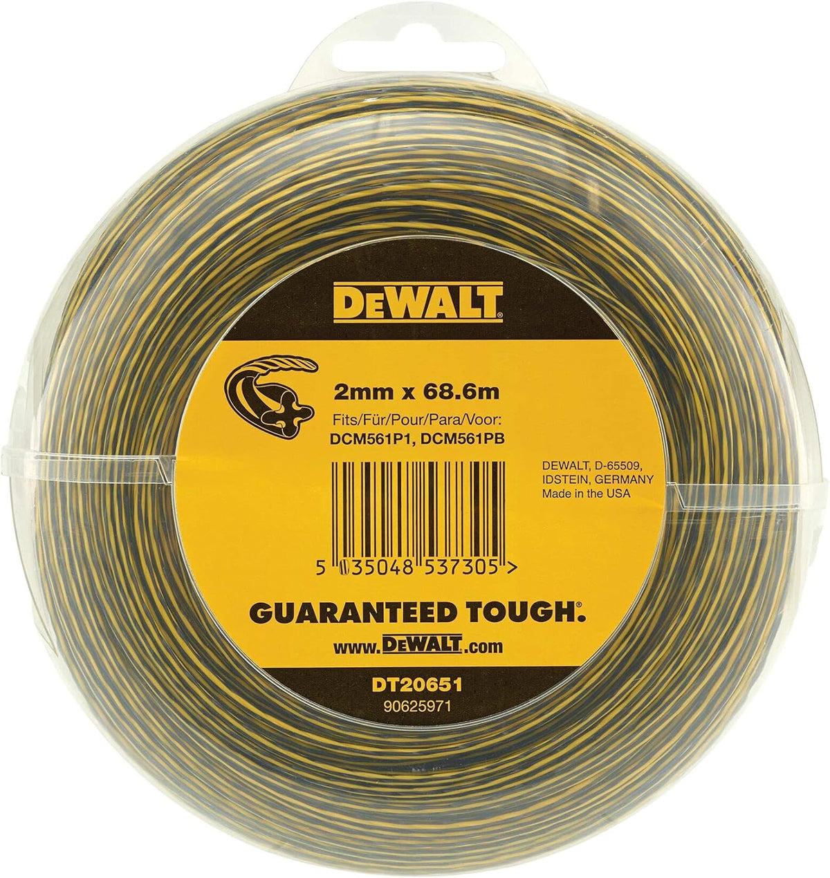 DEWALT Akku-Rasentri mmer (18 Volt, bürstenlos, 30 cm Schnittbreite, zwei-Stufen-Elektronik, Bumb-Feed Fadenverlängerung, für große Flächen und Gärten, Lieferung ohne Akku und Ladegerät) DCM561PB