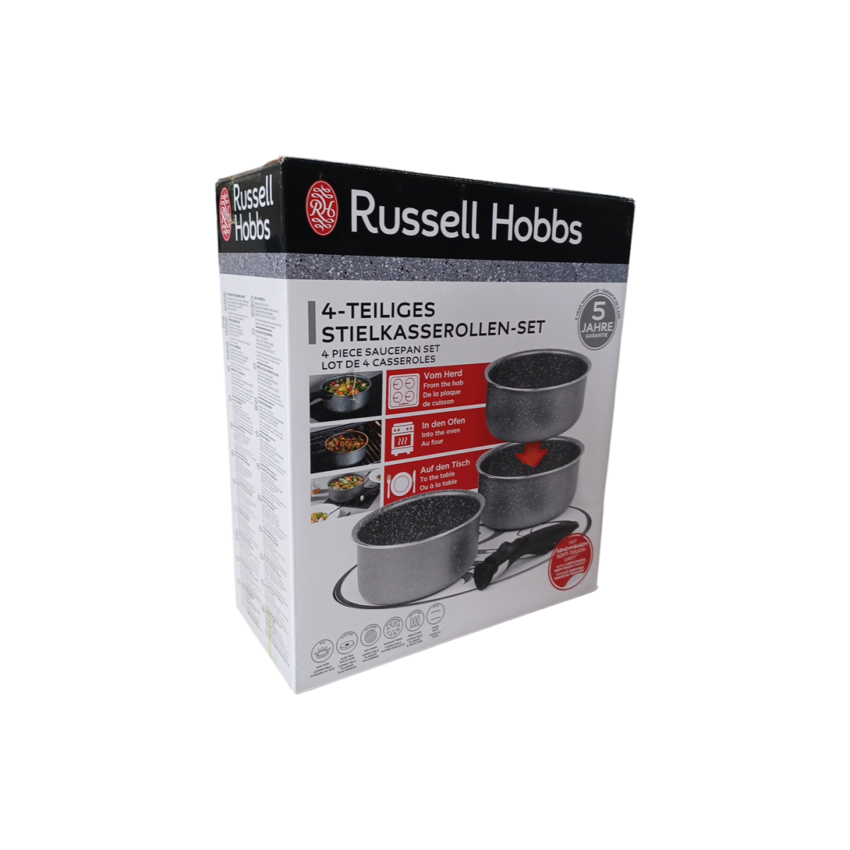Russell Hobbs Kochtopf-/Bratpfannen-Set, mit abnehmbarem Griff - B-Ware