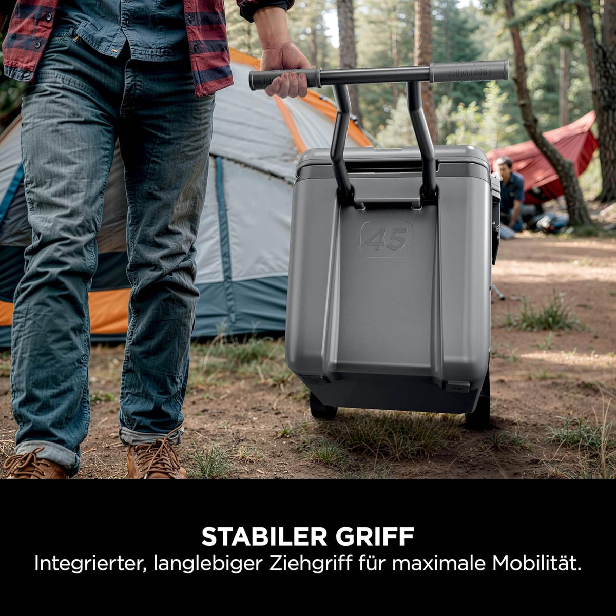 Ninja FrostVault Kühlbox mit Rollen und Isolierung, integrierter Dry Zone Schublade mit Kühlschranktemperatur, hält Eis tagelang, bietet Platz für bis zu 68 Dosen, Schiefergrau, FB245EUGY