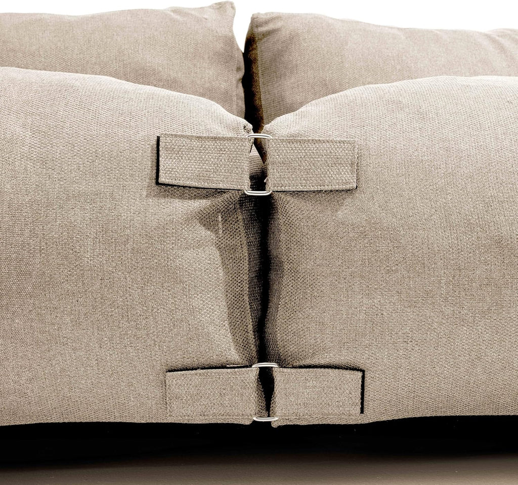 Oviala Gartenmöbel, modular, 2-Sitzer, mit Ottomane, Beige