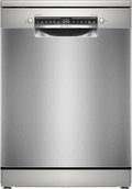 Bosch - Lavavajillas Libre Instalación, 60 cm, Serie 4, Home Connect, Motor EcoSilence, Acero, SMS4EMI06E