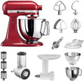 KitchenAid Artisan Küchenmaschine mit Gemüseschneider, Fleischwolf und vielem Zubehör, 5KSM175PSEER (Empire Rot)