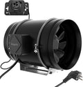 200mm Regelbar Rohrventilator, Abluftventilator 3000 RPM,mit Dreiphasiger EC Motor, für Heizung, Kühlung,Booster, Wachstumszelte, Hydrokulturen, Heimgebrauch, Belüftung.
