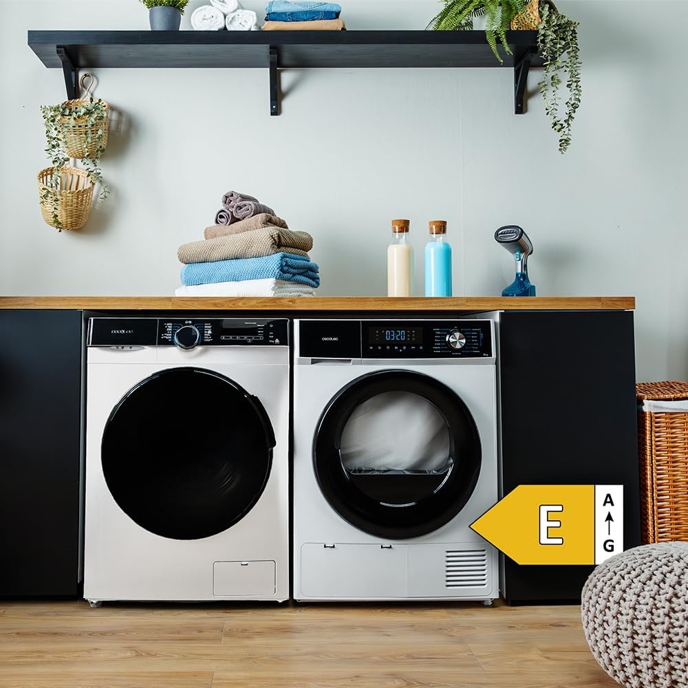 Cecotec Wäschetrockner 9Kg Bolero Dresscode Dry 9330. Entspricht Energieeffizienzklasse A++, 15 Programme und Funktionen wie automatisches Trocknen, einfaches Bügeln, Stop&Go, Delay Start