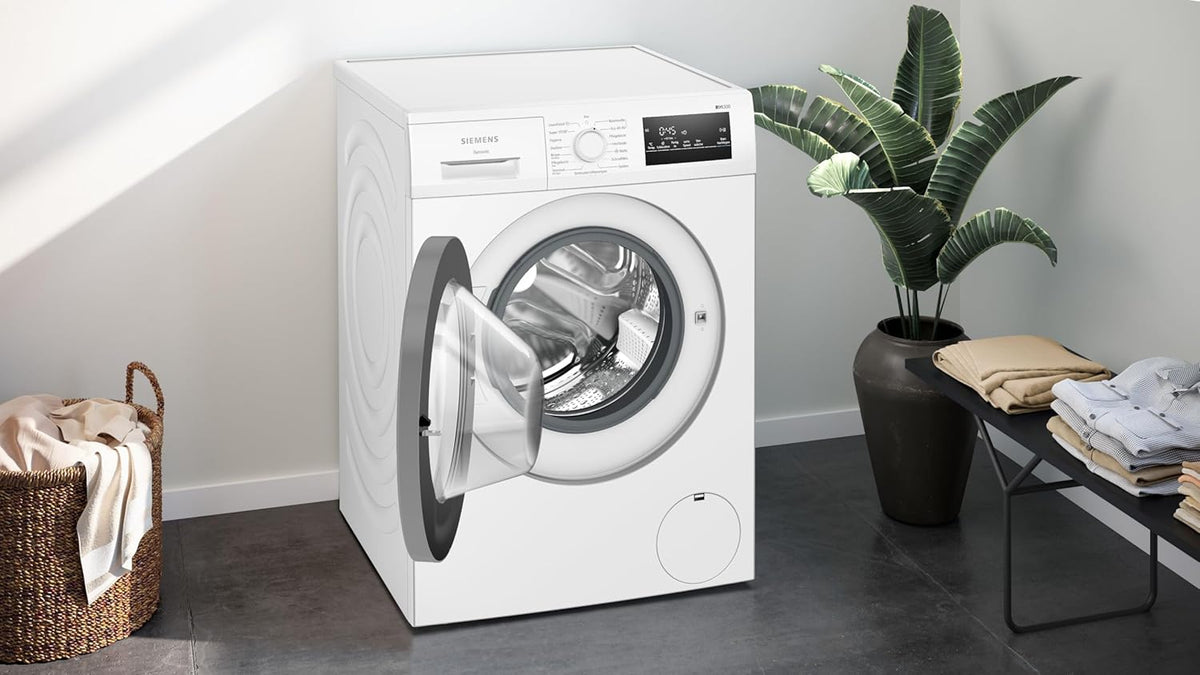 Siemens WM14N223 Waschmaschine iQ300, Frontlader mit 7kg Fassungsvermgen, 1400 UpM, speedPack L, LED-Display,Outdoor-Programm, Wei, 60cm