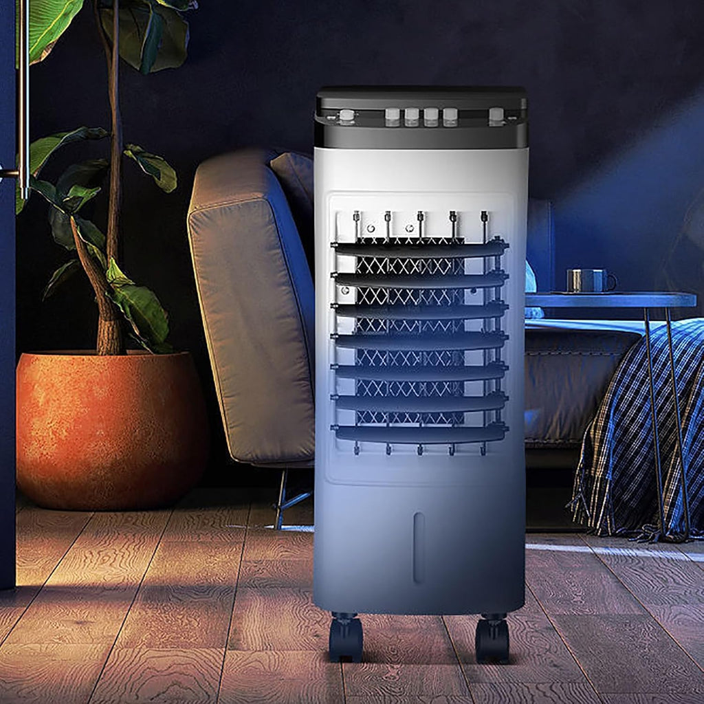 Klimaanlage Ventilator, Air Circulator Cooler Fans, Mobile Wasserkühlung Ventilator mit Rädern, Weitwinkel-Oszillation, für Familie, Büro oder Schlafsaal