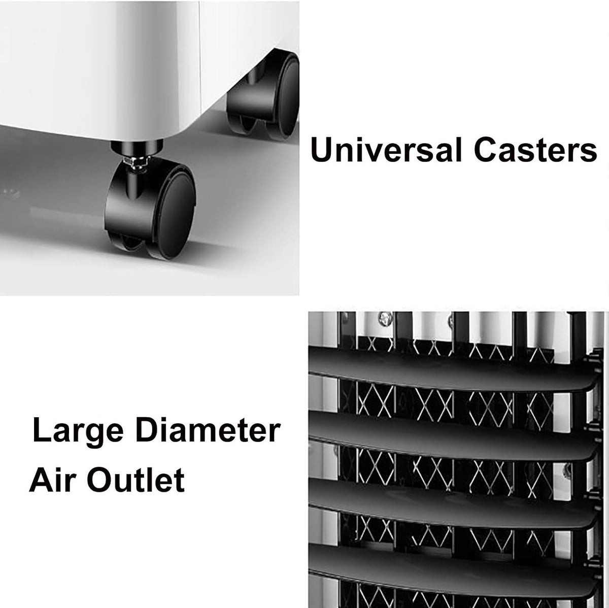 Klimaanlage Ventilator, Air Circulator Cooler Fans, Mobile Wasserkühlung Ventilator mit Rädern, Weitwinkel-Oszillation, für Familie, Büro oder Schlafsaal