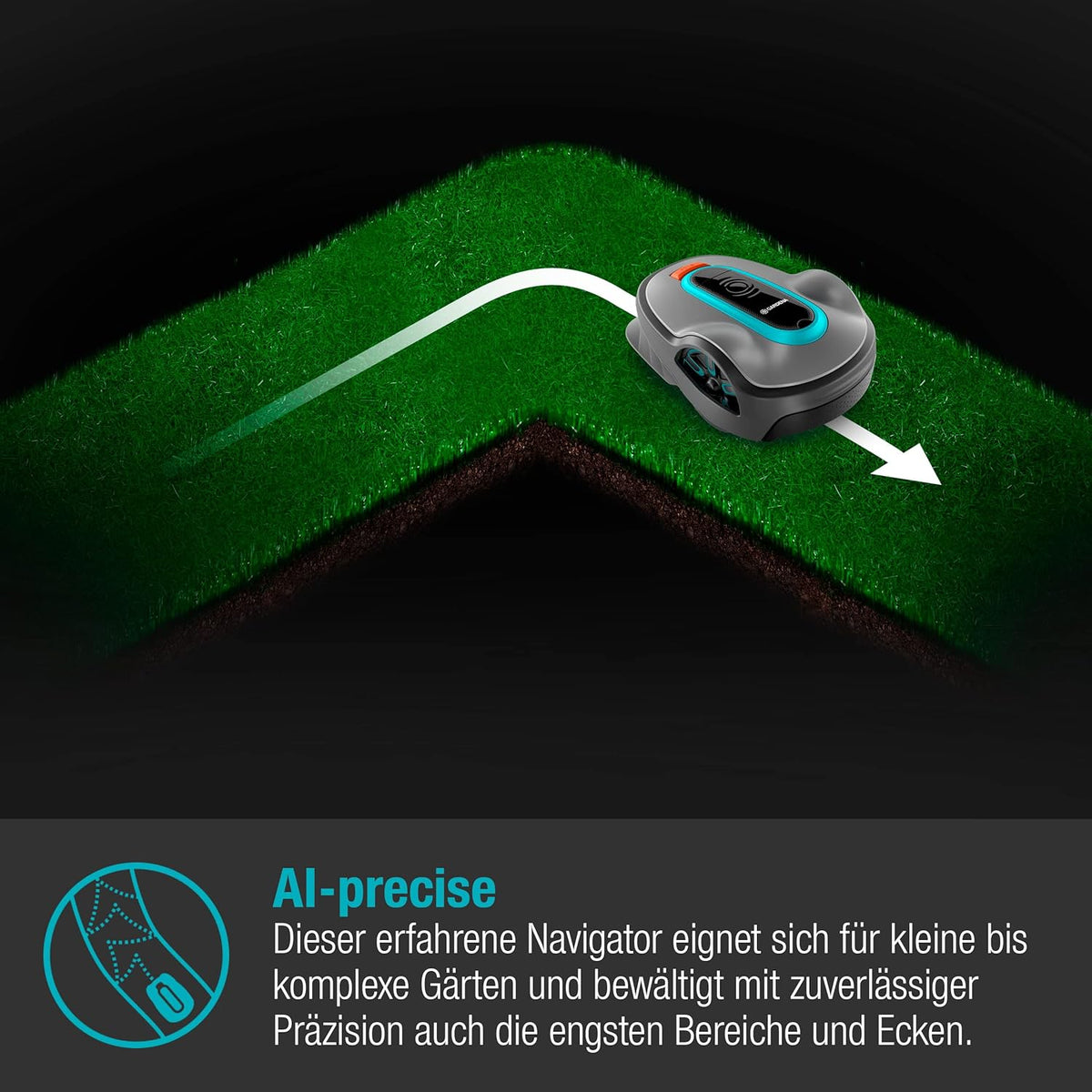 Gardena Mhroboter SILENO minimo 500 m: intelligenter Rasenmher mit optimaler Konnektivitt, mit Gardena Bluetooth App programmierbar, DE-Version (15202-20)