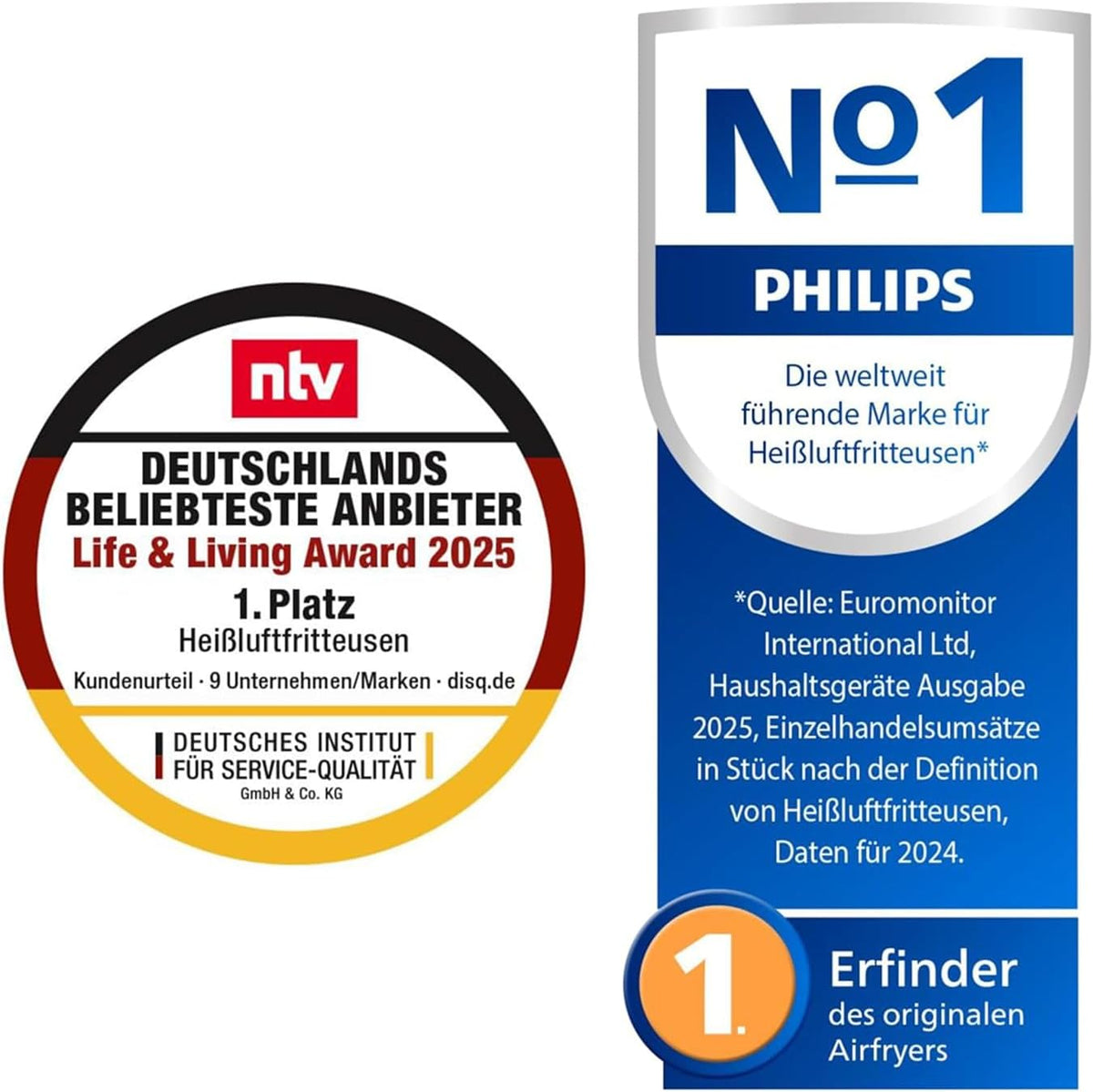 Philips Airfryer 4000 Series Stacked Dual Basket, Gestapelte Heißluftfritteuse mit 2 Körben, 10L, RapidAir Technologie, 45% weniger Platzbedarf, PFAS-freie Keramikbeschichtung, Sichtfenster (NA462/70)