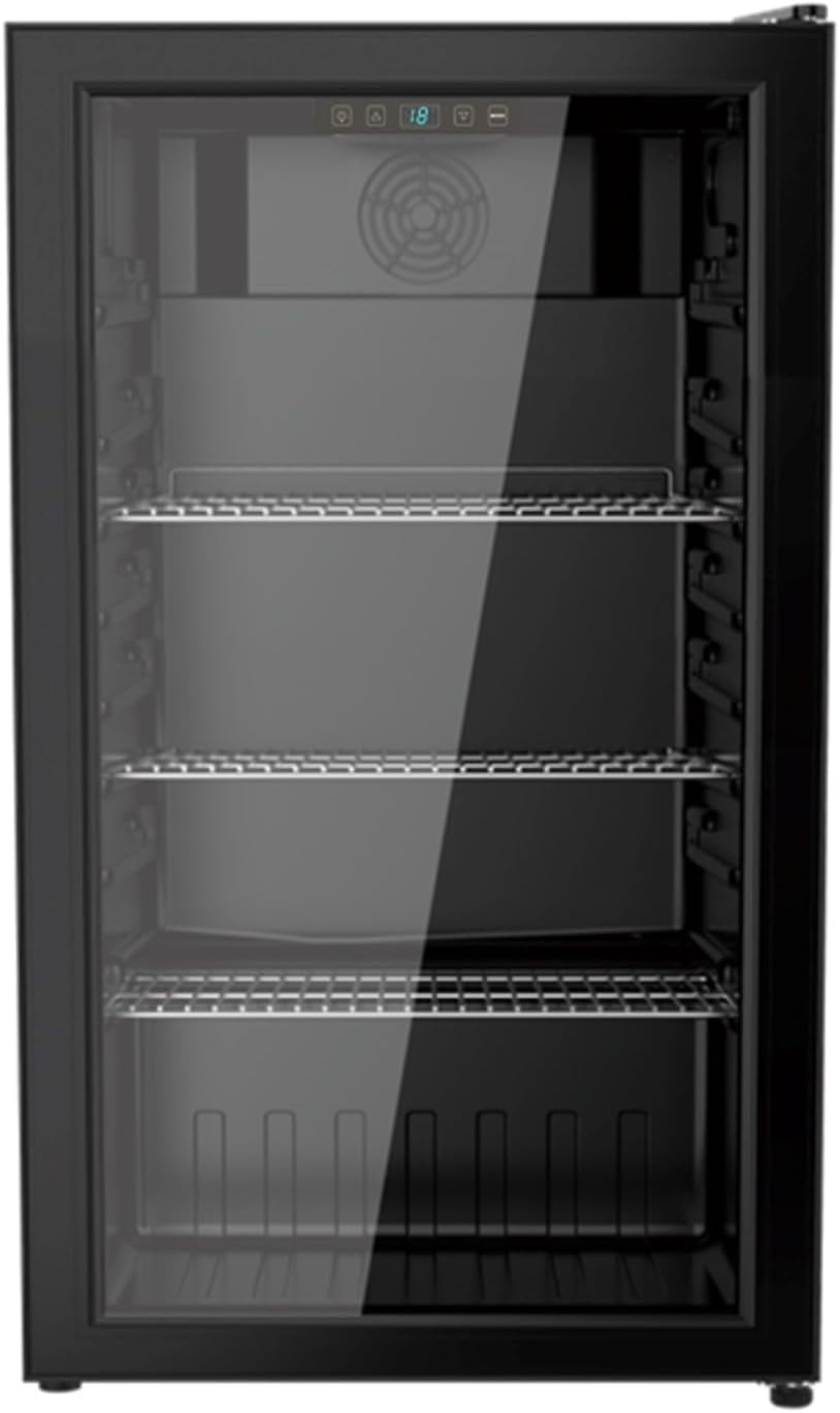 YUNA Cool-View GKS90B Glastürkühlschrank 89L schwarz