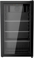 YUNA Cool-View GKS90B Glastürkühlschrank 89L schwarz