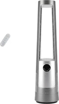BE COOL AuraSilk Turmventilator 103 cm mit H13-HEPA Filter, rotorlos, 12 Stufen, 55 W DC-Motor, Fernbedienung, Timer, Schwenkfunktion, Luftreiniger