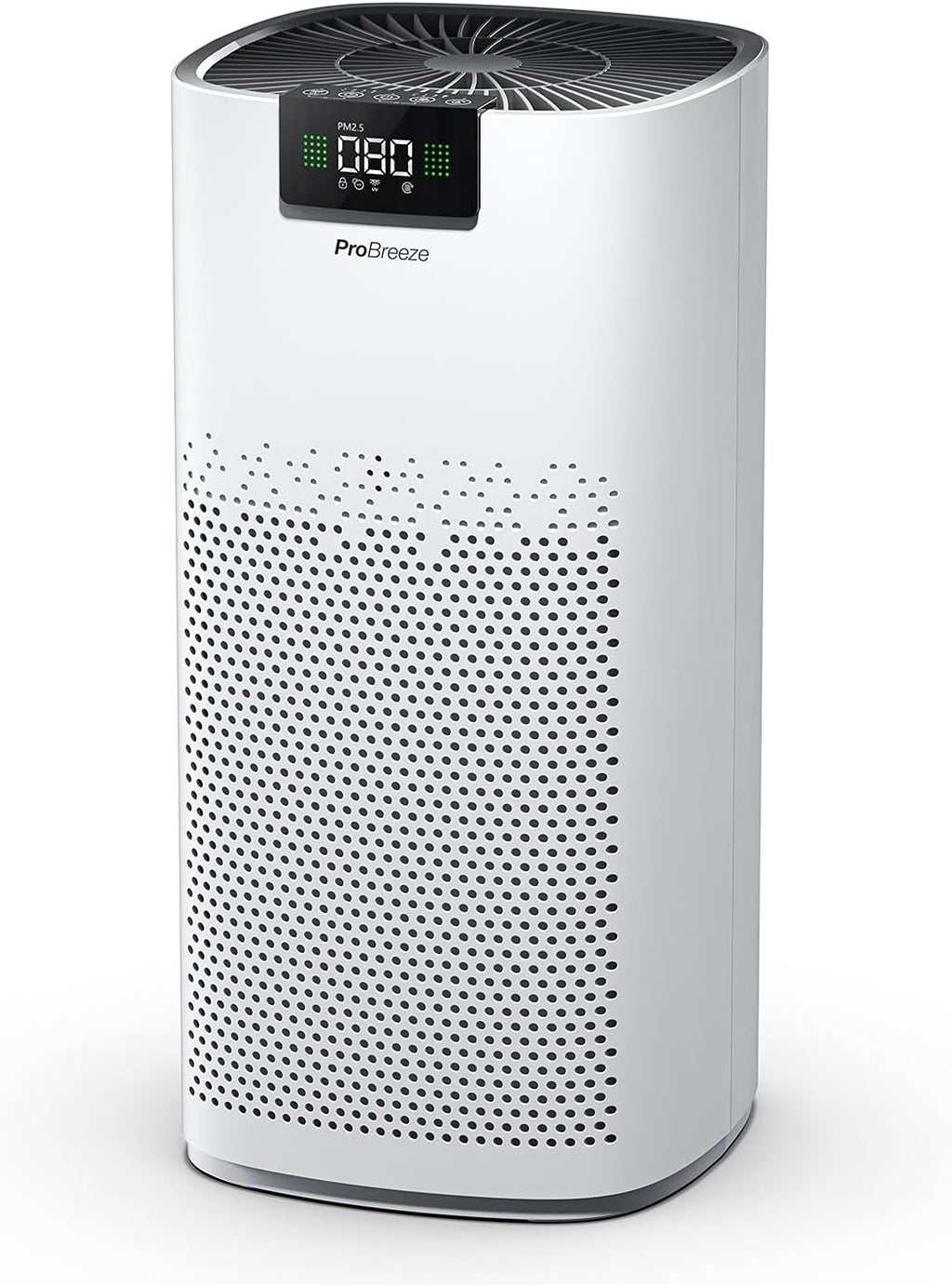 Pro Breeze Luftreiniger Hepa 13 Filter mit UV-C Lampe, Luft Ionisierer & Aktivkohlefilter, CADR 460m3 - Air Purifier mit Luftqualitätsmesser für große Räume bis 140m² - bis zu 99.95% Filterleistung